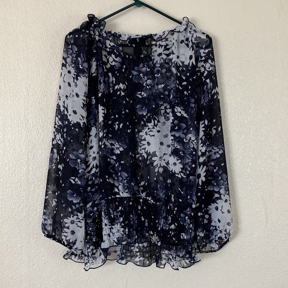 Lane Bryant Sheer Floral Top, 18 - Picture 7 of 7
